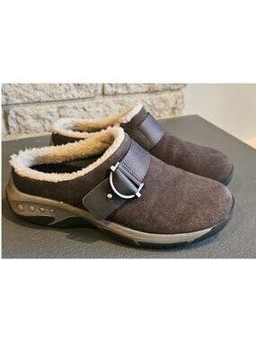 Easy Spirit Loafers Wend Slip-On  Casual Clogs, Faux Fur Lining Womens Sz 6W